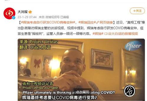 辉瑞最新爆料新闻视频,揭秘疫苗研发内幕与争议焦点